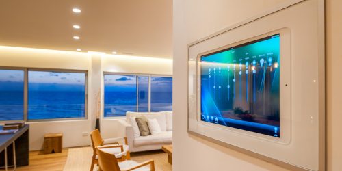 Smart electricity on iPad chairs and sea views